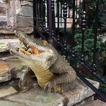 1 Gabalas Krokodilo Galva Kiemo Tvenkinyje Plūduriuojantis Gyvūnų Ornamentais Parkas Baseinas Modeliavimo Dekoratyviniai Lauko Dekoro Sodas