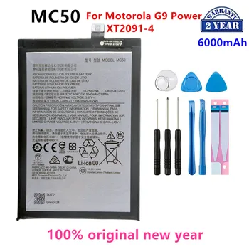 100% Originalus MC50 6000mAh Baterija Motorola G9 Galia XT2091-4 Telefono Baterijas+Įrankiai