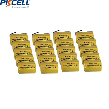 20PC PKCELL 1.2 V NI-CD Baterijos skaičius 4/5 SC Įkrovimo Baterija (akumuliatorius 1200mAh su Suvirinimo Skirtukai Skaičius 4/5 SubC Baterijos, Elektriniai Gręžimo Įrankiai