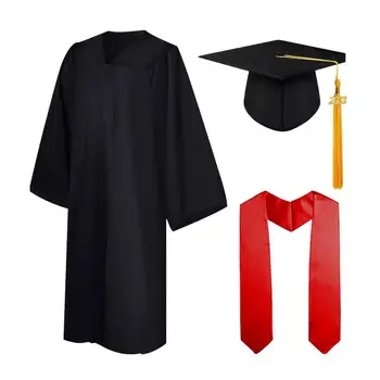 Baigimo Suknelė Ir Mortarboard Skrybėlę Akademinės Skraiste Baigimo Kostiumas Su Kutas Kolegijos Universitetas