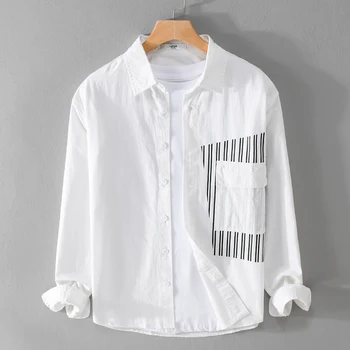 Naujas Stilingas Dizaineris Kratinys Grynos Medvilnės Kokybės Prekės Marškinėliai Vyrams Mados Patogus Viršūnes Drabužių Camisa Masculina
